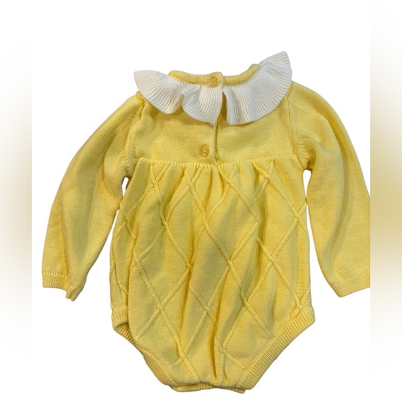 Baby Cable Knit Ruffle Collar Romper 12-18m - Picture 5 of 6